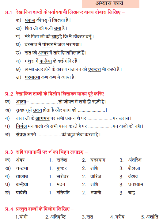 CBSE Class 8 Hindi Practice Worksheet Set B